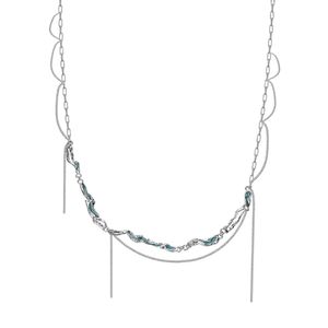 S925 Sterling Silver Texture Multi Layered Necklace Damesketen Tassel Kraagketen Ketting Creatief feest sieraden Gift