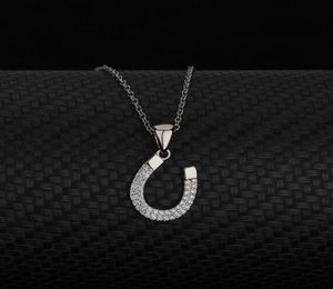 S925 Sterling Silver Ushaped Horseshoe Necklace Women039s Verkoopt eenvoudige mode -sieraden Zirkon hanger Clavicle Chain260U4584692