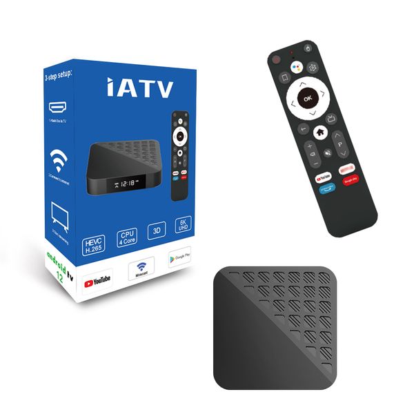 S98Q MAX Smart Android 12.0 TV Box Allwinner H618 4G 32G double bande Wifi 6k 4k Bluetooth lecteur multimédia à distance vocale décodeur Androidtv