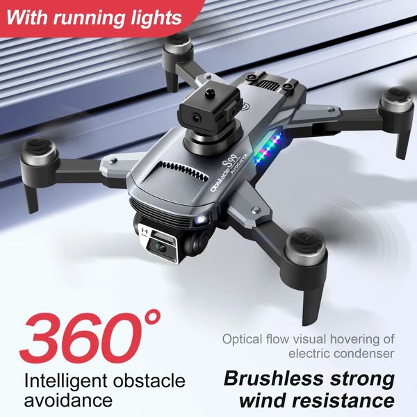 S99 Drone 4K Profession évitement d'obstacles double caméra RC quadrirotor FPV 24G WIFI lumière télécommande hélicoptère jouets 231229