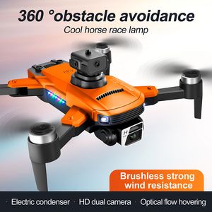 S99 Max Drone 8K HD double caméra 4 voies évitement d'obstacles flux optique planant Mini quadrirotor FPV RC Drones avec feux de course