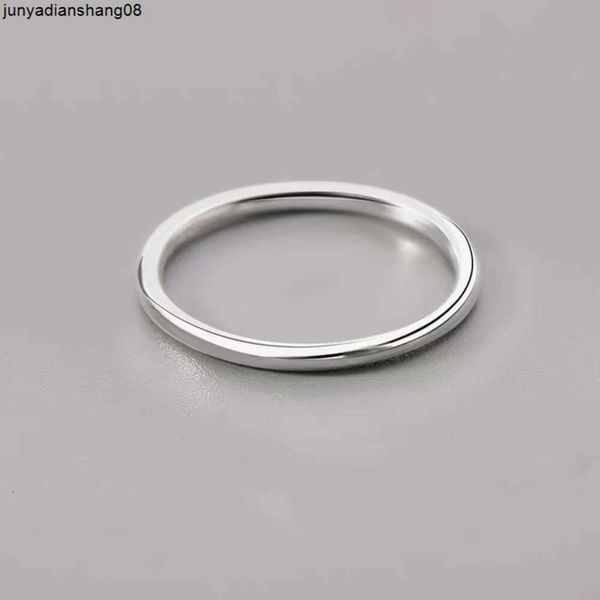 Bague en argent pur S999, Niche légère, Design de luxe, Surface photosensible, nouveau Style Cool personnalisé, anneau uni pour femmes