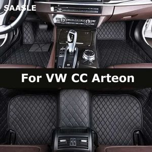 Tapis de sol de voiture personnalisés Saasle pour VW CC Arteon Auto Carpets Foot Coche Accessoire T240509