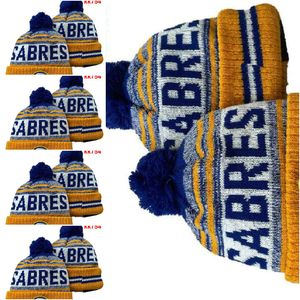 Sabres Beanie North American Hockey Ball Team Side Patch Winter Wool Sport Knit Hat Skull Caps