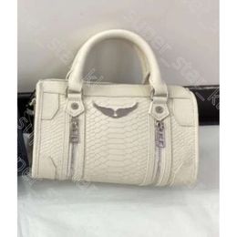 Sac Zadig Voltaire Chains Half Moon Sacs Designer Oreiller Ailes Abrasive en cuir Sac à bandoulière