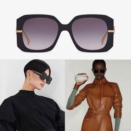 Saccoche lunettes de soleil pour femmes galvanoplastie temple FF40065 acétate plaque lunettes de soleil design cadre ovale boîte d'origine