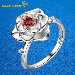 SACE GEMS GRA Gecertificeerd 05CT Ring VVS1 Lab Diamond Solitaire voor Vrouwen Engagement Promise Wedding Band Sieraden 240402