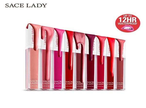 SACE LADY 19 Uds. Juego de pintalabios líquido mate resistente al agua de larga duración color rojo nude cosmetics2895362