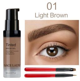 SACE LADY 6 couleurs henné sourcil Gel teinte imperméable pinceau de maquillage ensemble brun rehausseur yeux sourcils teinture crème maquillage peinture cosmétique