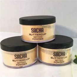 Sacha Buttercup Retting Powder Powder Translucent Face Powder pour régler le fond de maquillage ou le cache-cernes Fondation de poudre lâche 240524