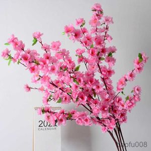 Sachet Bags 1/3/5pcs Artificial Peach Blossom Branch Spring Plum Cherry Blossom Silk Flower Tree Decoration Home Wedding DIY Decoration R230605