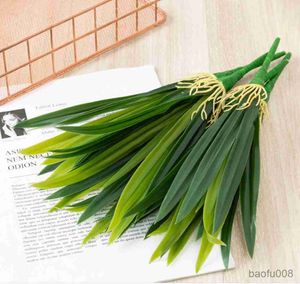 Sachet Bags 1Pcs New 31cm Green Artificial Long Leaves Rubber/Phormium Plastic Latex for Home Garden Wedding Decoration Indoor R230605