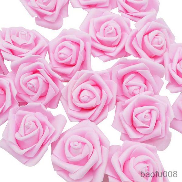 Sachet Bags 30pcs 6cm Cabezas de flores de rosas artificiales para la decoración del banquete de boda en casa Flor falsa barata DIY Guirnalda Accesorios hechos a mano R230605