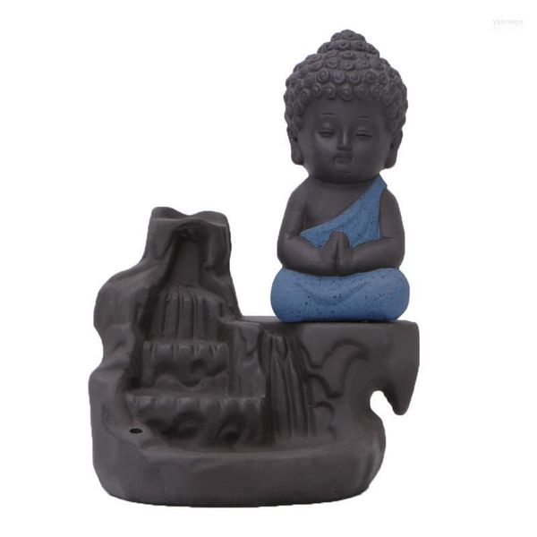 Vente en gros de sachets de sachets - Creative Home Decor The Little Monk Censer Backflow Encens Burner Use In Office Teahouse Ceramic -Y1021