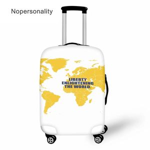 SACKS SACECASE Case World Map Imprimée des bagages en aluminium Couverture de prévention de la poussière Trunk épaissis des accessoires de voyage mignon