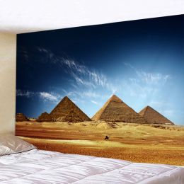 Pyramide sacré décoration intérieure hippie mur suspendu égypt voyage esthétique chambre tapisserie de camion de plage serviette de plage serviette