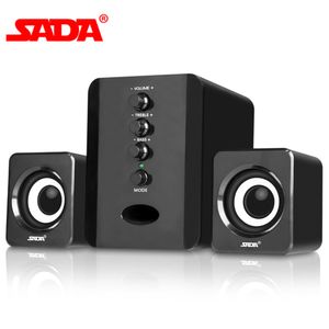 Sada D-202 Combinatie USB Bedrade computerluidsprekers Bass Stereo Muziekspeler Subwoofer Sound Box PC Smartphones