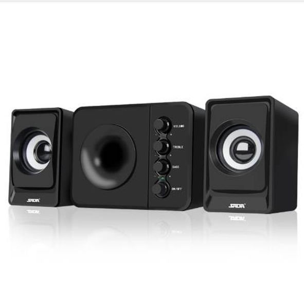 Altavoz de computadora SADA D-205 2.1 con subwoofer: lo mejor para música, películas, PC multimedia y sistemas de juegos