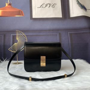 Sac de selle de haut niveau Tout en cuir de vachette Laiton Lock Print Tramp Designer Sac à bandoulière Sac à bandoulière de luxe Sac à bandoulière pour femme Sac de ceinture scintillant Nouveau cel noir