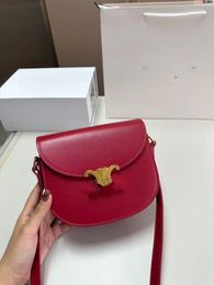 zadeltas luxe handtas damestas mini Onderarm triomphe boog oksel klassieke tassen crossbodytas metaal verstelbare riem wit rood mode merktas om te winkelen