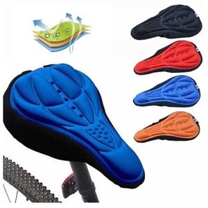 Saddles 3D Super Breathable Mountain Accessories Sile Bike Bicycle Seat Cover Soft Cushion 0130