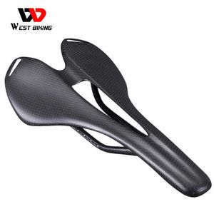 Saddles 3K Lichtgewicht Volledig koolstofvezel Matglanzende fietszadelkussen voor MTB Road Bike Black Seat Cycling Parts 0130