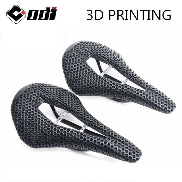 Sillines de bicicleta con rieles de carbono impresos en 3D, sillín de nido de abeja, asiento ancho hueco para carreras, cómodo asiento para bicicleta de montaña y carretera, cojín para bicicleta 0131