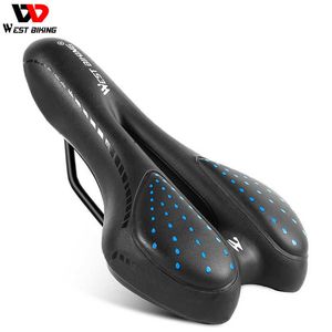 Selles WEST BIKING vtt selle de vélo Gel souple hommes siège de cyclisme confortable Absorption des chocs banc coussin BMX accessoires de vélo de route 0130