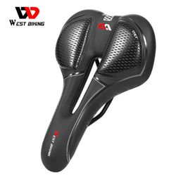 Saddles West Biking MTB Mountain Road Bike Saddle Ademend hol fietsen kussen stoel silica gel fiets zachte schok absorberend 0130