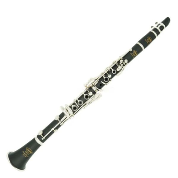 SADSN SCL-600S Clarinete Bb Tune de 17 teclas, madera de ébano, llave chapada en plata, clarinete plano B, instrumento Musical de alta calidad con estuche