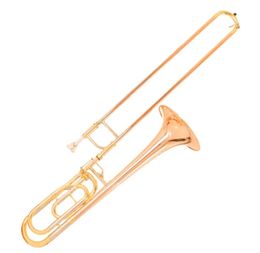 SADSN TB-142 Bb-F # Tune Tenor Slide Trombone Phosphore Cuivre Or Laiton Instrument de musique avec étui à embout