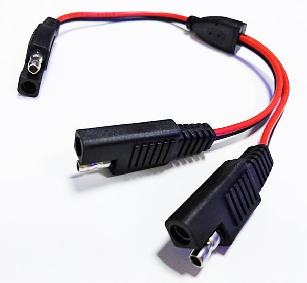 Câble adaptateur d'extension d'alimentation SAE 1 à 2 2 broches prise de déconnexion rapide SAE-câble d'extension d'alimentation/2 pièces