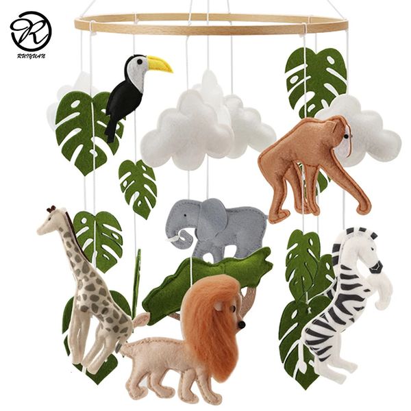 Safari Jungle Animals Baby Baby Mobile Nursery Neutral Boho Monstera Lave Shower Gift 240411