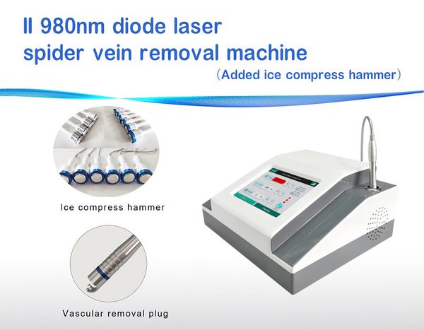 SAFE et sans cicatrice 30 W High Power 980 Nm DIODE Laser Skin Treat Tools Varicose Veines Traitement Réduire les veines d'araignée et les vaisseaux sanguins rouges