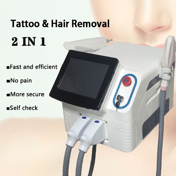 Épilation au point de congélation efficace et sûre, machine OPT IPL, tatouage au laser Pico, lavage des sourcils, rajeunissement de la peau, appareil portable 2 en 1