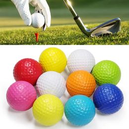 Balles de golf sûres 20 pièces balles de golf aux couleurs vives pour la pratique intérieure et extérieure rebond élevé forte stabilité légère longue 240301