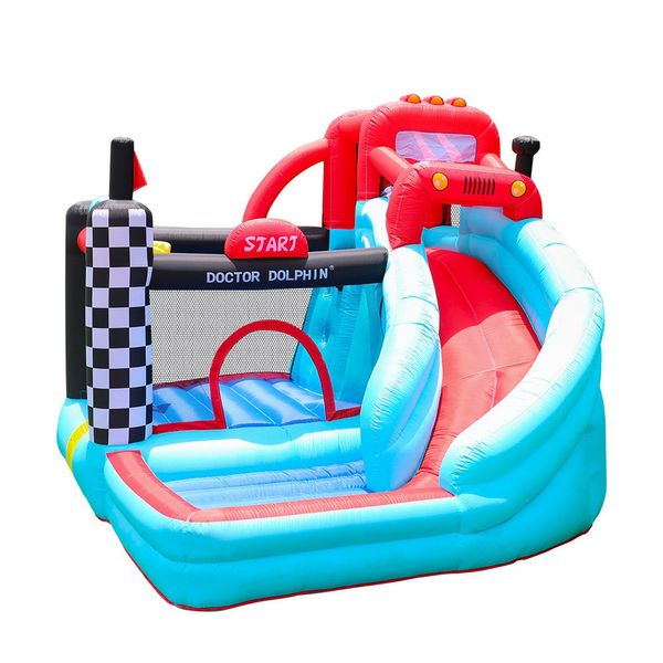 Castle gonflable sûr pour les tout-petits fêtes pour enfants Bounceur portable Slide combo saut saut-il rebond house with gliss toy toys racing voiture thème backyard jouer fun