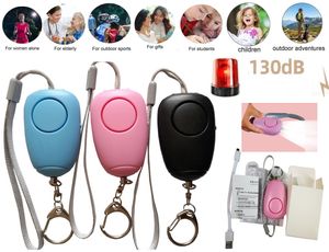 Alarme personnelle sûre pour les femmes Siren Song Safesound porte-clés avec sirène 130db USB porte-clés d'alarme rechargeable avec lumière LED livraison gratuite