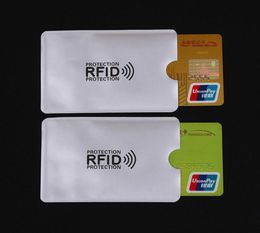 Veilige RFID -blokkerende mouwen aluminiumfolie magnetische ID IC opslaghouderverpakkingszak anti diefstal NFC afscherming Protector3339180