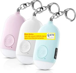 Safesound Alarme personnelle 130dB Alarme d'autodéfense Porte-clés Lampe de poche LED d'urgence avec dispositifs de sécurité rechargeables USB pour femme