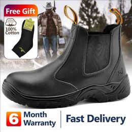 Chaussures de sécurité Safetoe S3 avec embout en acier, bottes de travail légères et respirantes en cuir imperméable pour hommes et femmes Botas Hombre 210820