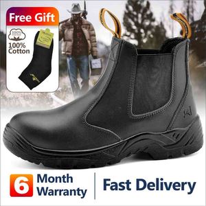 Chaussures de sécurité Safetoe S3 avec embout en acier, bottes de travail légères et respirantes en cuir imperméable pour hommes et femmes Botas Hombre 210820