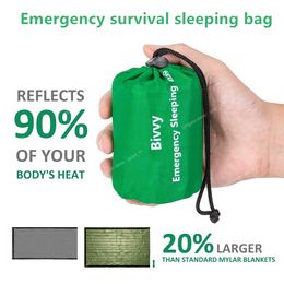 Sac de couchage d'urgence thermique léger et imperméable Bivy Sack - Sacs de couverture de survie Camping, randonnée, plein air, activités Camping RandonnéeSécurité Survie