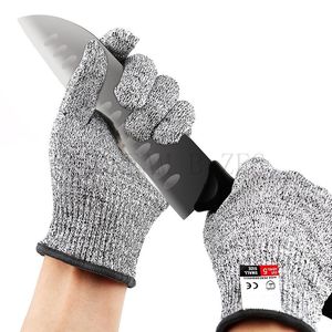 Guantes resistentes a la seguridad anti cortados cortados a prueba de pendientes resistentes a la malla de metal Malla de carnicería Nivel 5 Protección Guante Cocina Herramientas