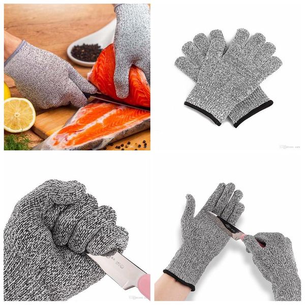 Guantes de seguridad resistentes a los cortes, guantes de carnicero de malla metálica resistentes a las puñaladas, grado alimenticio, nivel 5, herramientas de cocina, 20 piezas