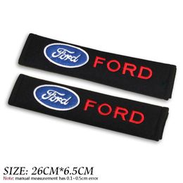 Ceintures de sécurité Accessoires 2pcs / lot Ceinture de voiture Er Shoder Pads pour Ford Focus Fiesta Kuga Mondeo Ecosport Mk2 Seat Style Drop Deliver Dhj6N