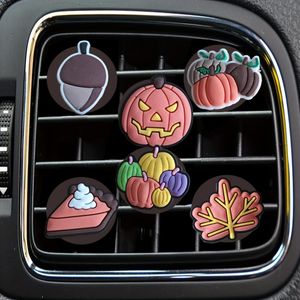 Veiligheidsgordels Accessoires Halloween Pumpkin Cartoon Auto Air Vent Clip Outlet per conditioner Clips Vernieuwer vervanging Druppel levering OTAQC
