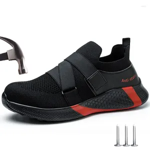 Bottes de sécurité 237 Chaussures pour hommes légers en acier Toe de travail Sneakers protecteurs Anti-Smash Anti S 35