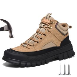 Botas de seguridad para hombre, zapatos de trabajo antiescaldamientos, protección antiaplastamiento, indestructibles 231225