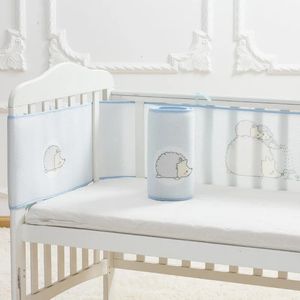 Barrera de choque de seguridad Riel de cuna Protector para bebés nacidos en verano Malla transpirable Accesorios para cama para niños 240329